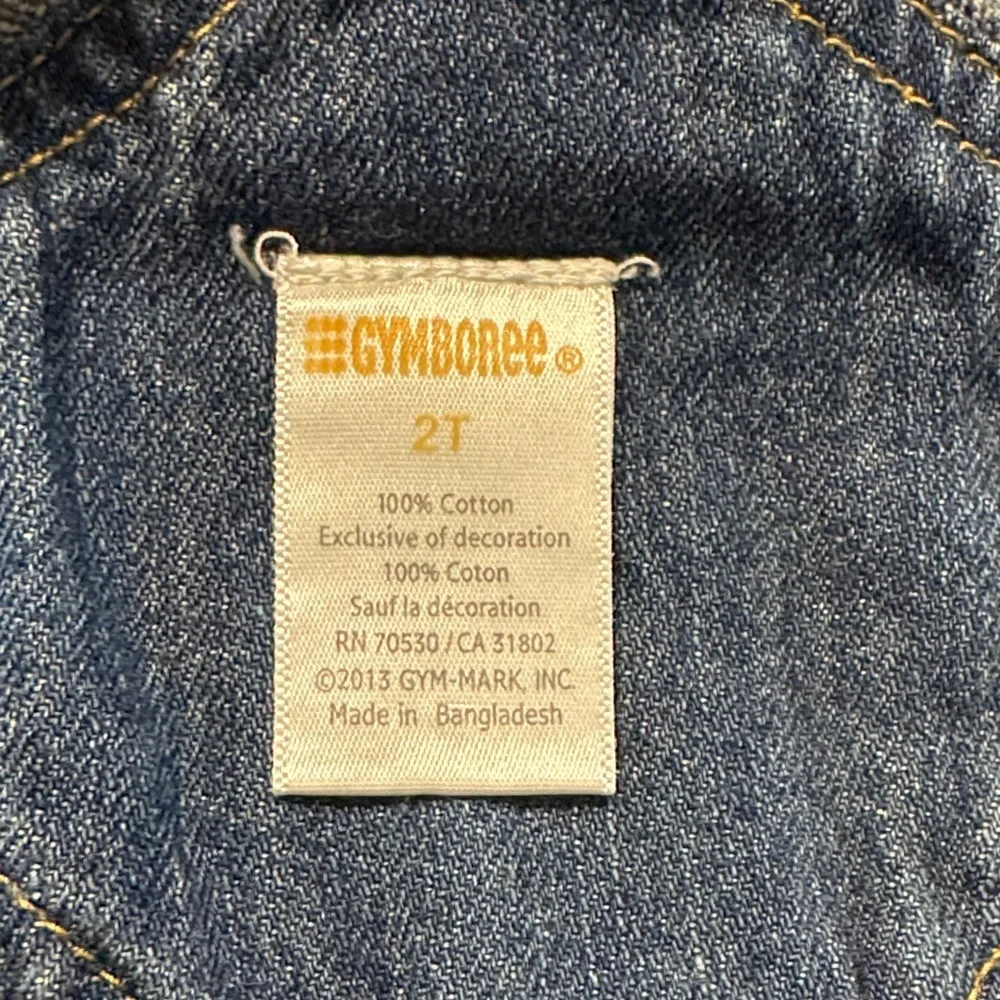 Vintage Gymboree Beagle Puppy Dog Denim Overalls Sz 2T